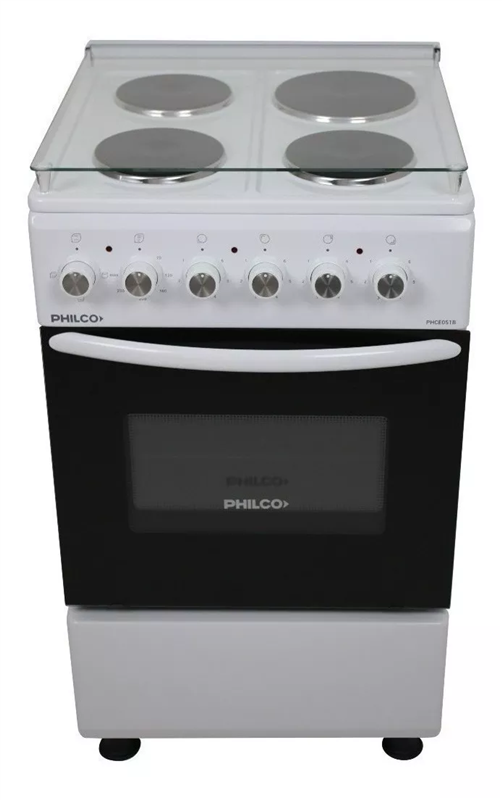 Cocina Philco PHCE051 4 eléctrica blanca puerta visor - Cosmo Cocina